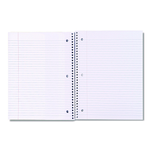 Universal Wirebound Notebook, 1-Subject, Medium/College Rule, Black Cover, (70) 10.5 x 8 Sheets (UNV66610)
