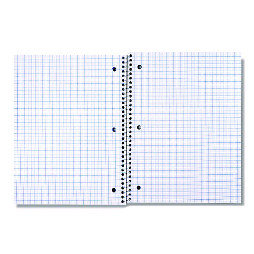 Universal Wirebound Notebook, 1-Subject, Quadrille Rule (4 sq/in), Black Cover, (70) 10.5 x 8 Sheets (UNV66630)