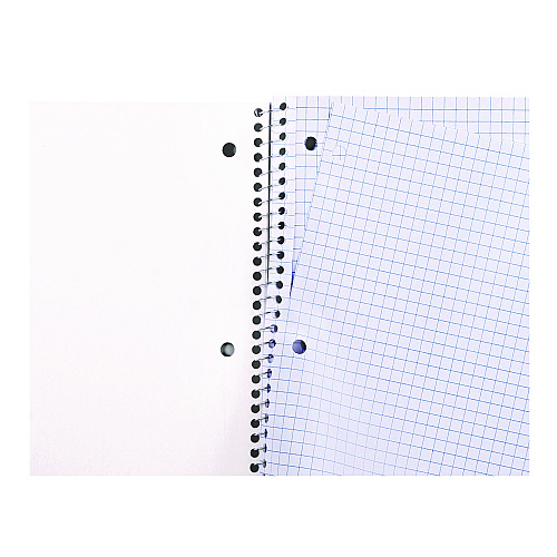 Universal Wirebound Notebook, 1-Subject, Quadrille Rule (4 sq/in), Black Cover, (70) 10.5 x 8 Sheets (UNV66630)