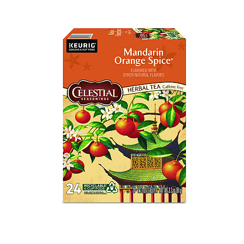 Celestial Seasonings Mandarin Orange Spice Herb Tea K-Cups 24/Box (14735)