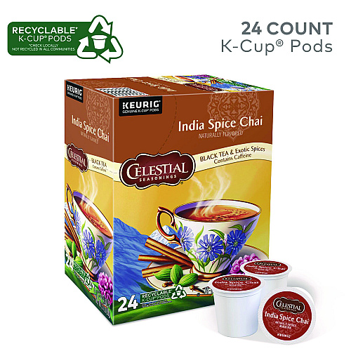 Celestial Seasonings India Spice Chai Tea K-Cups, 96/Carton (14738CT)