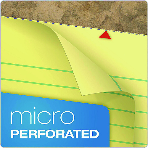 TOPS Second Nature Recycled Ruled Pads, Wide/Legal Rule, 50 Canary-Yellow 8.5 x 11.75 Sheets, Dozen (74890)