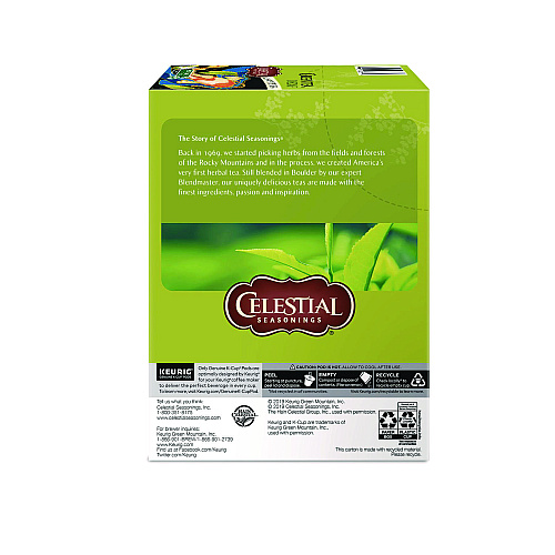 Celestial Seasonings Decaffeinated Green Tea K-Cups, 24/Box (14737)