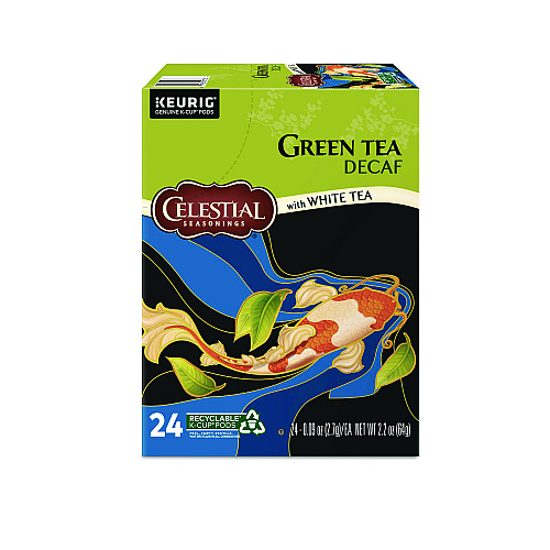 Celestial Seasonings Decaffeinated Green Tea K-Cups, 96/Carton (14737CT)