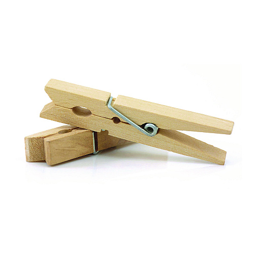 Creativity Street Wood Spring Clothespins, 3.38" Length, Natural, 50/Pack (365801)