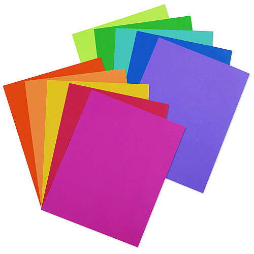 Pacon Array Card Stock, 65 lb Cover Weight, 8.5 x 11, Assorted Lively Colors, 250/Pack (101199)