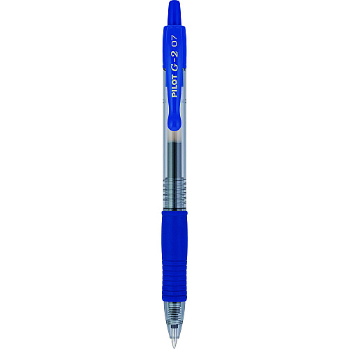 Pilot G2 Premium Gel Pen Convenience Pack, Retractable, Fine 0.7 mm, Blue Ink, Smoke/Blue Barrel, 36/Pack (84066)