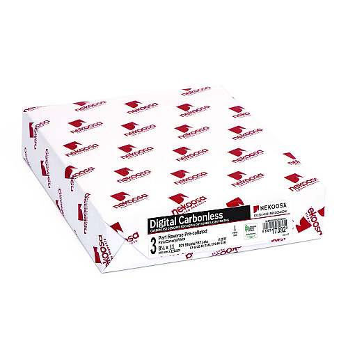 Nekoosa Fast Pack Carbonless 3-Part Paper, 8.5 x 11, Pink/Canary/White, 500 Sheets/Ream, 5 Reams/Carton (17392)