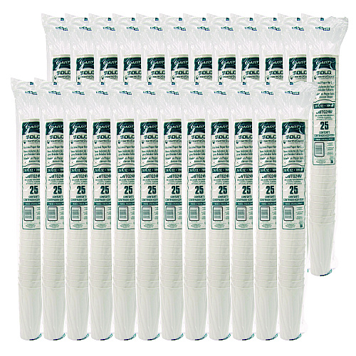 SOLO Thermoguard Insulated Paper Hot Cups, 24 oz, White Sustainable Forest Print, 600/Carton (DWTG24W)