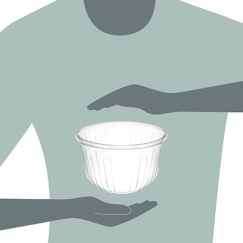 Dart PresentaBowls Clear Bowls, 64 oz, Plastic, 252/Carton (PET64B)