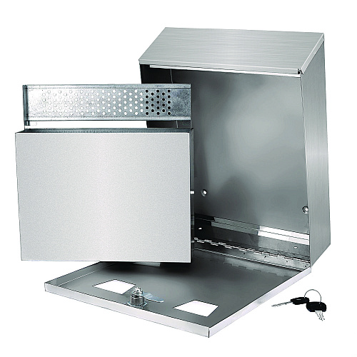 Alpine Wall-Mounted Safe Cigarette Disposal Station Outdoor Ashtray, Stainless Steel (ALP49001SS)