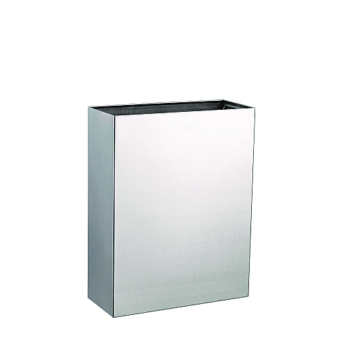 Alpine Stainless Steel Surface-Mounted Waste Receptacle, 6.4 gal, Brushed Stainless Steel (ALP491)