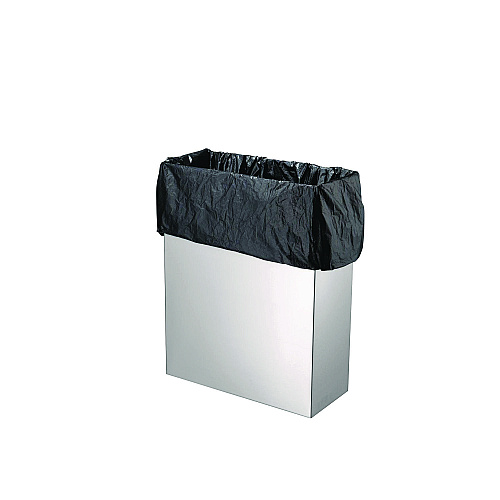 Alpine Stainless Steel Surface-Mounted Waste Receptacle, 6.4 gal, Brushed Stainless Steel (ALP491)
