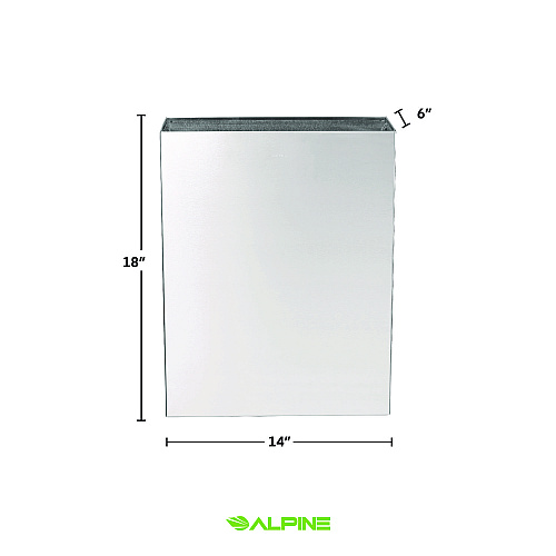 Alpine Stainless Steel Surface-Mounted Waste Receptacle, 6.4 gal, Brushed Stainless Steel (ALP491)