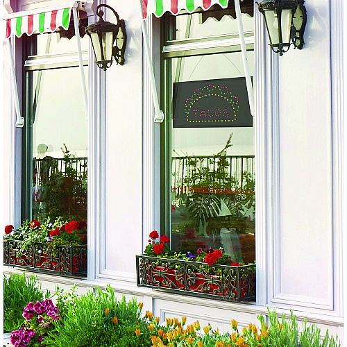Alpine LED Rectangular TACO Sign, 19 x 10, Black Frame, Green/Red/Yellow Graphics (ALP49711)