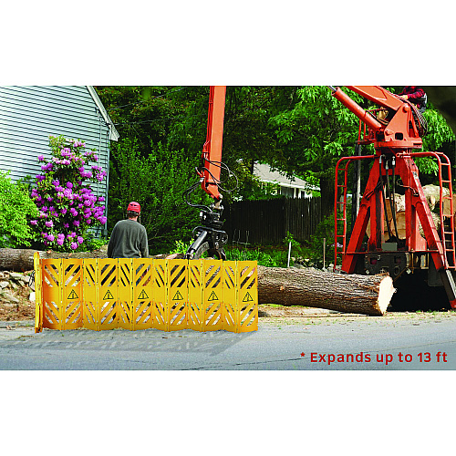 Alpine Expandable Portable Fence Barrier Safety Barricade, Plastic, 1.97 x 153.54 x 39.76, Yellow (ALP499BAR)