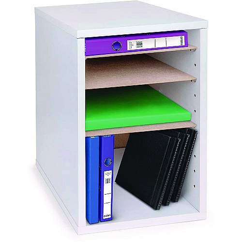 AdirOffice 11 Compartment Wood Mail Paper Sorter Literature Organizer, 11 Sections, Letter Size, 10.75 x 11.75 x 16.2, White (I50011WHI)