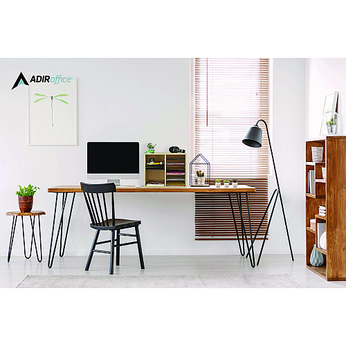 AdirOffice Wood Adjustable 12 Compartment Literature Organizer, 12 Sections, Letter Size, 20 x 11.8 x 16.3, White (I50012WHI)