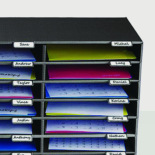 AdirOffice File Classroom Literature Organizer, 30 Sections, Letter Size, 32 x 13 x 21, Black (I50130BLK)