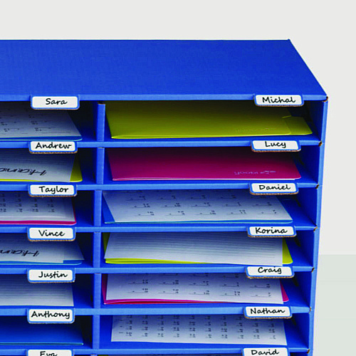 AdirOffice File Classroom Literature Organizer, 30 Sections, Letter Size, 32 x 13 x 21, Blue (I50130BLU)
