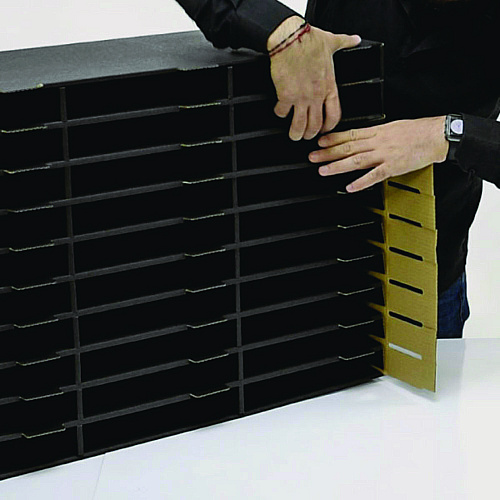 AdirOffice File Classroom Literature Organizer, 30 Sections, Letter Size, 32 x 13 x 21, Black (I50130BLK)