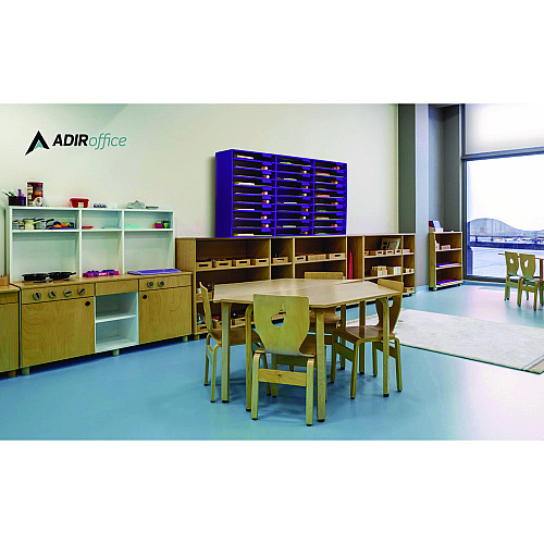 AdirOffice File Classroom Literature Organizer, 30 Sections, Letter Size, 32 x 13 x 21, Purple (I50130PUR)