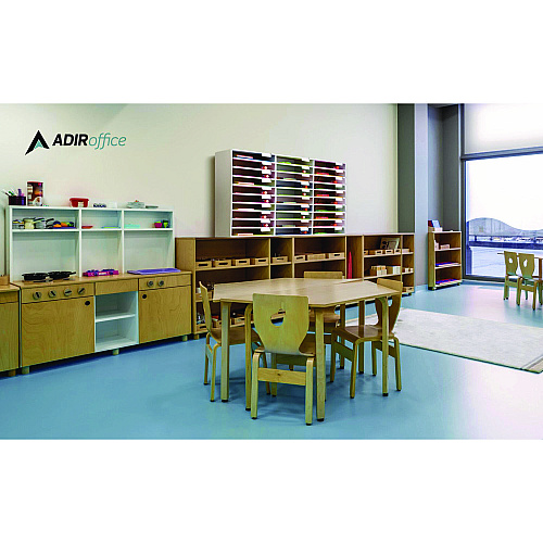 AdirOffice File Classroom Literature Organizer, 30 Sections, Letter Size, 32 x 13 x 21, White (I50130WHI)