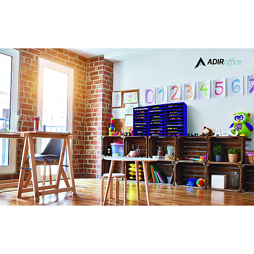 AdirOffice File Classroom Literature Organizer, 30 Sections, Letter Size, 32 x 13 x 21, Purple (I50130PUR)