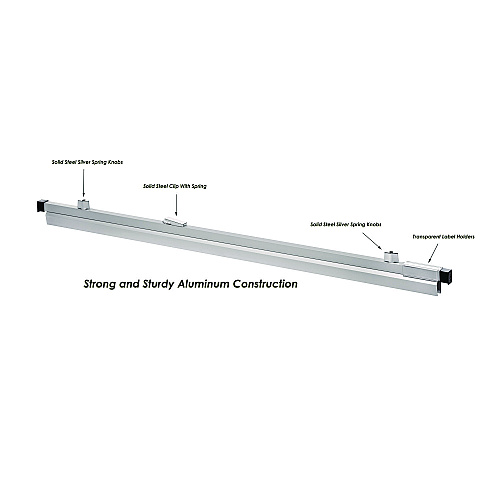 AdirOffice Blueprint Large File Document Hanging Clamps, 18" Wide Documents, 18", Silver, 6 Clamps (I6016)