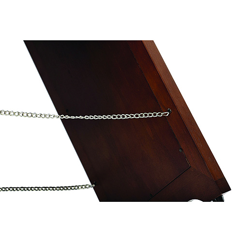 Alpine 2-Sided Plated Wooden A-Frame Bilingual Wet Floor Sign, 15 x 2 x 24, Stainless Steel (ALP499SSB)