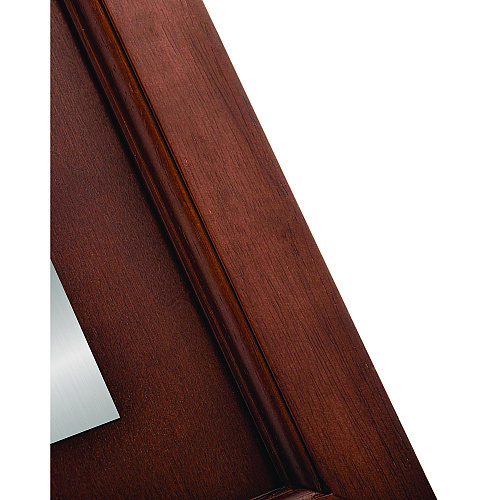 Alpine 2-Sided Plated Wooden A-Frame Bilingual Wet Floor Sign, 15 x 2 x 24, Stainless Steel (ALP499SSB)