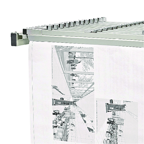 AdirOffice Expandable Blueprint Storage Cabinet Mobile Plan Center, Assorted Document Sizes, 20.5" x 28" to 46.5" x 50.75", Beige (I615)