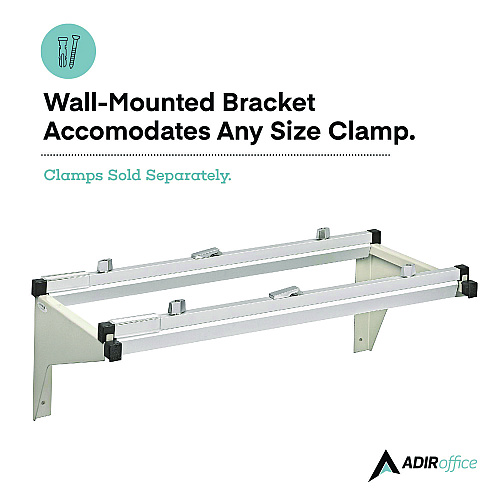 AdirOffice Drop Lift Blueprint Storage Wall Rack, Assorted Document Sizes Accommodated, 7.9" x 1.2" x 7.1", Gray (I616)