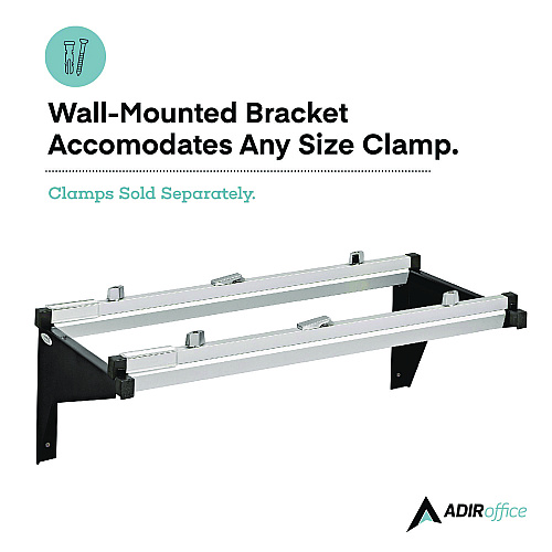 AdirOffice Drop Lift Blueprint Storage Wall Rack, Assorted Document Sizes Accommodated, 7.9" x 1.2" x 7.1", Black (I616BLK)