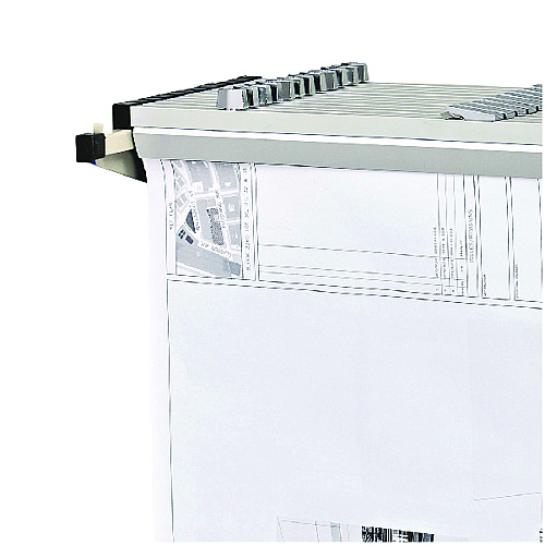 AdirOffice Drop Lift Blueprint Storage Wall Rack, Assorted Document Sizes Accommodated, 7.9" x 1.2" x 7.1", Gray (I616)