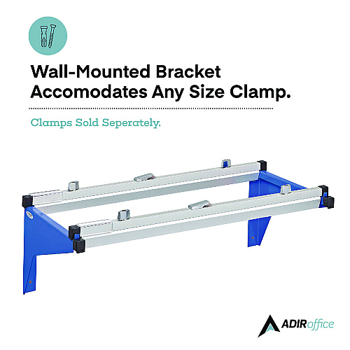AdirOffice Drop Lift Blueprint Storage Wall Rack, Assorted Document Sizes Accommodated, 7.9" x 1.2" x 7.1", Blue (I616BLU)
