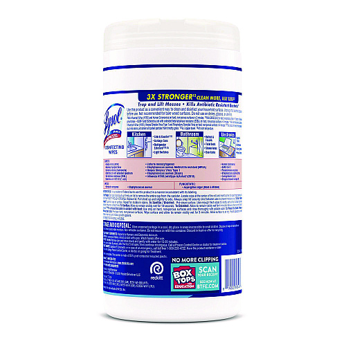 Lysol&reg; Disinfecting Wipes Canister, Crisp Linen Scent, 80 Wipes (89346)
