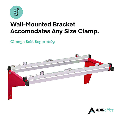 AdirOffice Drop Lift Blueprint Storage Wall Rack, Assorted Document Sizes Accommodated, 7.9" x 1.2" x 7.1", Red (I616RED)