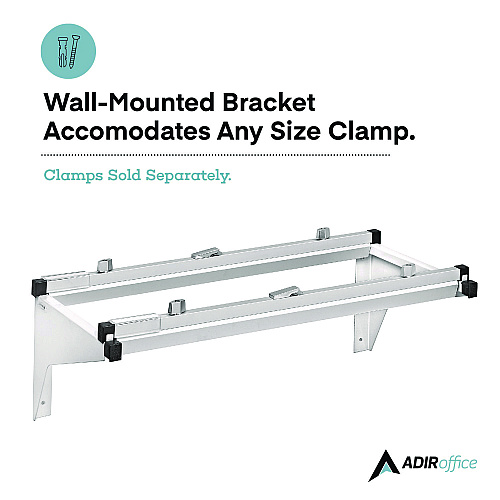 AdirOffice Drop Lift Blueprint Storage Wall Rack, Assorted Document Sizes Accommodated, 7.9" x 1.2" x 7.1", White (I616WHI)