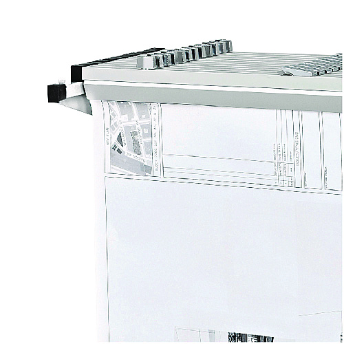 AdirOffice Drop Lift Blueprint Storage Wall Rack, Assorted Document Sizes Accommodated, 7.9" x 1.2" x 7.1", White (I616WHI)