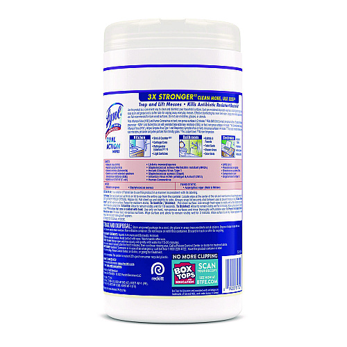 Lysol&reg; Dual Action Disinfecting Wipes, Citrus Scent, 75 Wipes (81700)