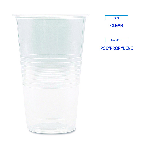Boardwalk&reg; Translucent Plastic Cold Cups, 20 oz, Clear, 1,000/Carton (BWKTRANSCUP20CT)