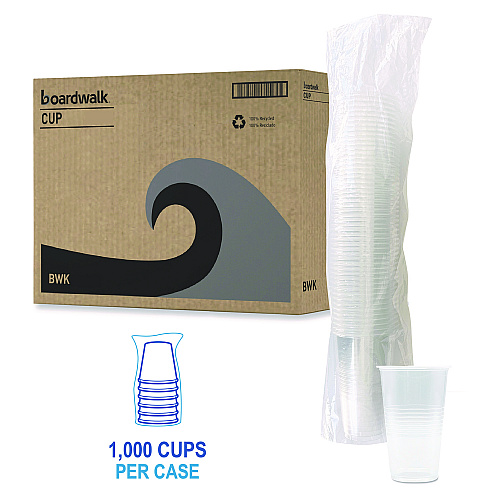 Boardwalk&reg; Translucent Plastic Cold Cups, 20 oz, Clear, 1,000/Carton (BWKTRANSCUP20CT)