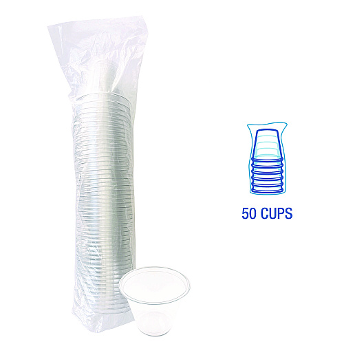Boardwalk&reg; Clear Plastic PETE Cups, 9 oz, 50/Pack (BWKPET9SPK)