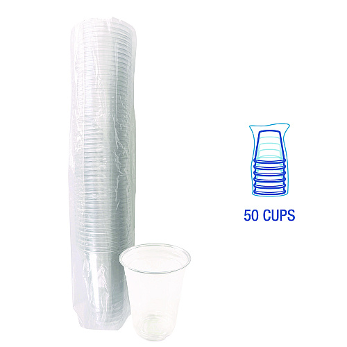 Boardwalk&reg; Clear Plastic PETE Cups, 10 oz, 50/Pack (BWKPET10PK)