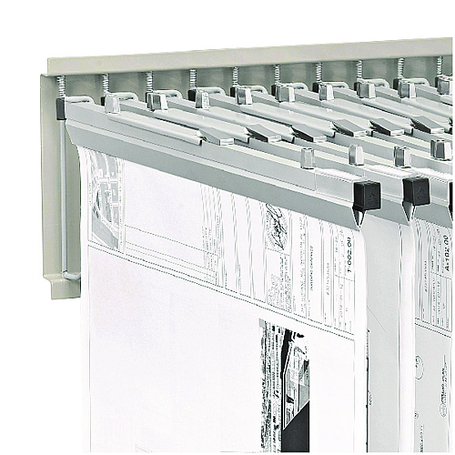 AdirOffice Large File Blueprint Pivot Wall Rack, Assorted Document Sizes Accommodated, 11" x 15.8" x 23.9", Gray (I617)