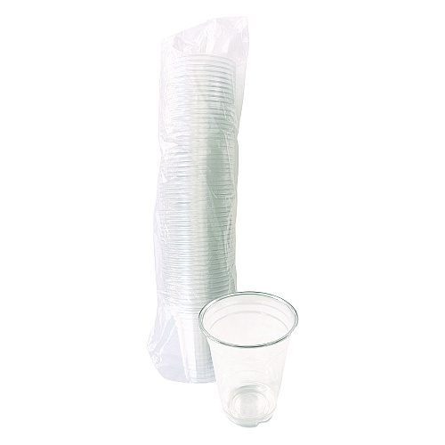 Boardwalk&reg; Clear Plastic PETE Cups, 14 oz, 50/Pack (BWKPET14PK)