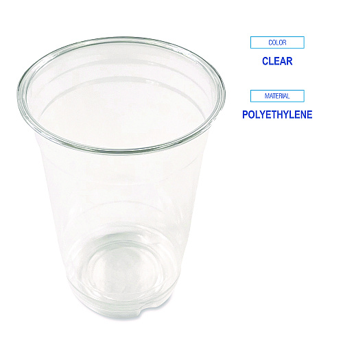 Boardwalk&reg; Clear Plastic PETE Cups, 14 oz, 50/Pack (BWKPET14PK)