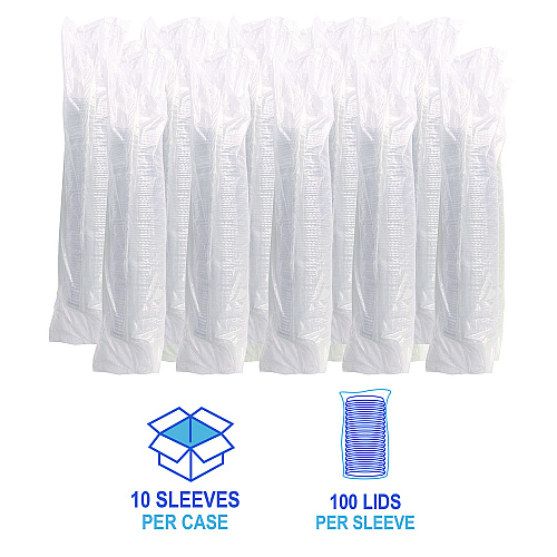 Boardwalk&reg; Clear Cold Cup Lids, Fits 12 oz. PET Cups, 1000/CT (BWKPET912STRAW)