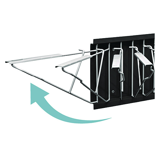 AdirOffice Large File Blueprint Pivot Wall Rack, Assorted Document Sizes Accommodated, 11" x 15.8" x 23.9", Black (I617BLK)